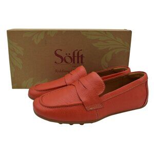 Sofft Womens Size 7.5 Allie Corel Leather Slip On Driving Moc Loafers Shoes